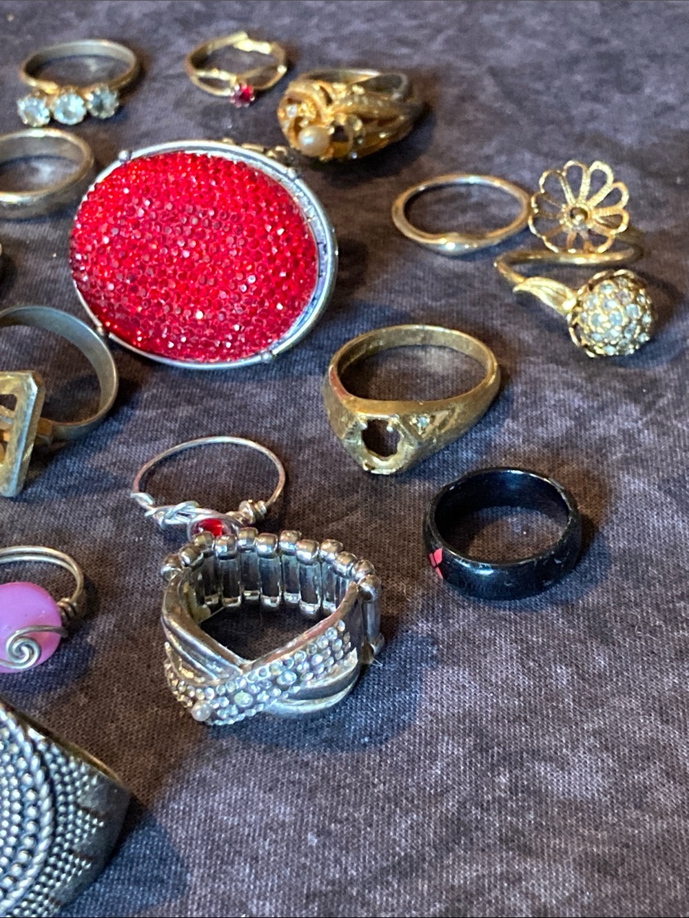 Assorted Untested Gold-Tone Silver-Tone Rings - 54 total - Picture 5 of 12